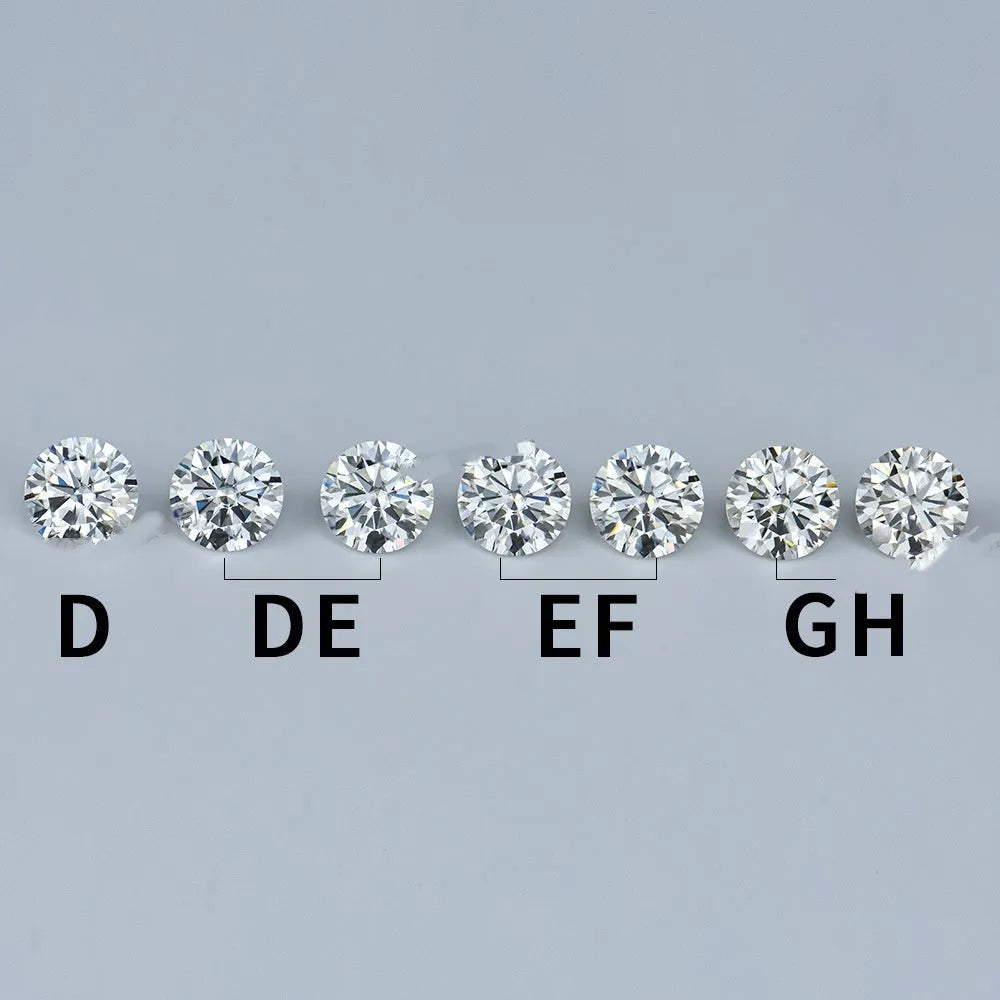 Round moissanite stone with eight hearts and eight arrows cut, D colour VVS1 clarity, loose gem for jewellery.