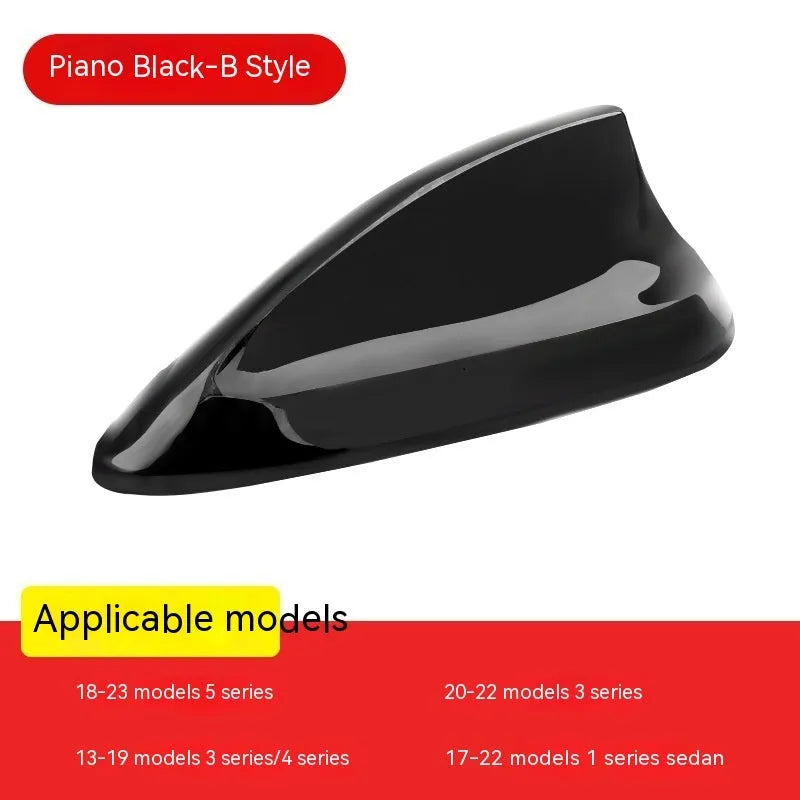 BMW shark fin antenna cover in carbon fibre drill pattern finish on a car roof