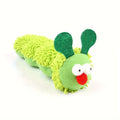 Green interactive plush cat toy pillow with sports design measuring 24cm long