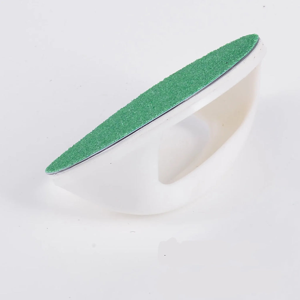 Dog nail scratch board with ergonomic handle and round grinding surface in multiple colour options
