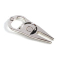Zinc alloy golf ball fork bottle opener tool in black, green or silver with 88mm length