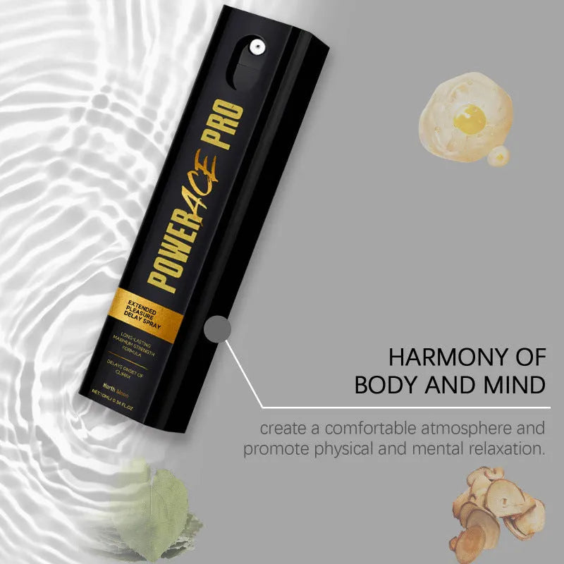 Men's body moisturising spray bottle with 10ml capacity and botanical extracts