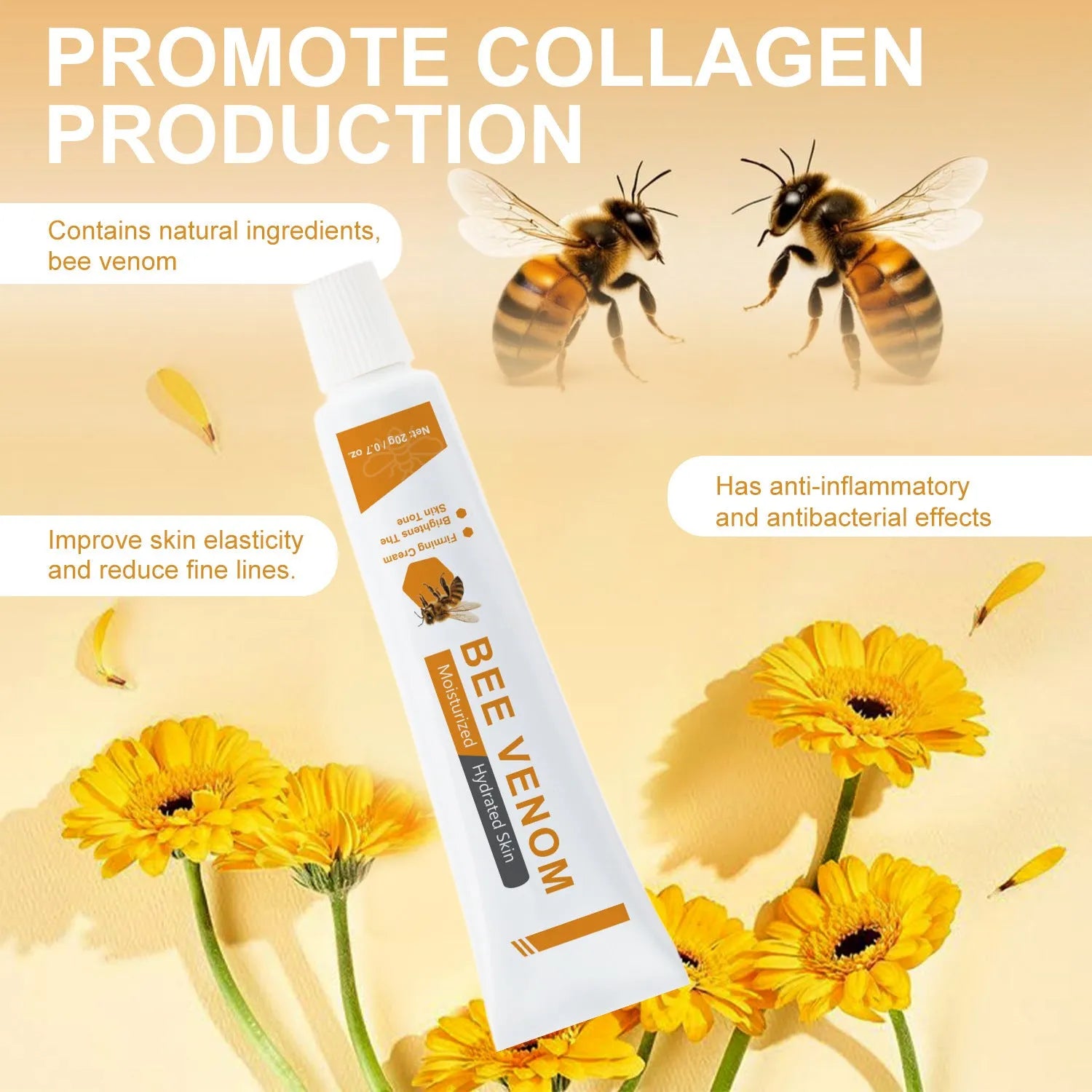 BEE Facial Neck Cream 20g tube packaging for face and neck care