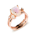 S925 silver ring with irregular triangle shape and moonstone in rose, white, or yellow gold finish.