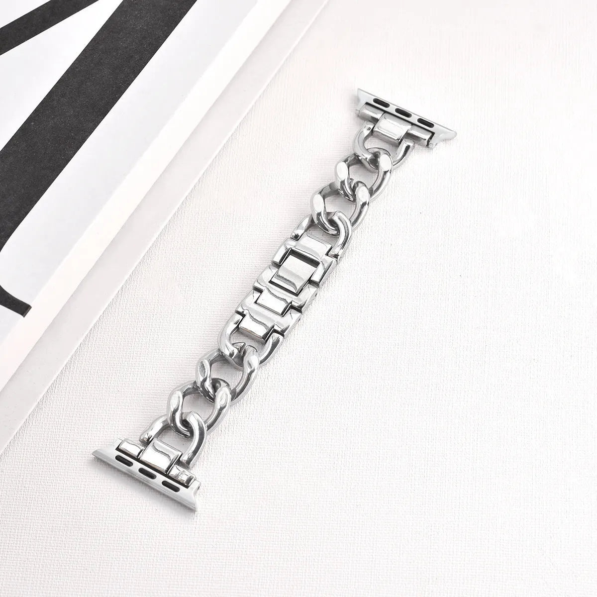 Denim chain metal replacement strap for Apple Watch in multiple colour options