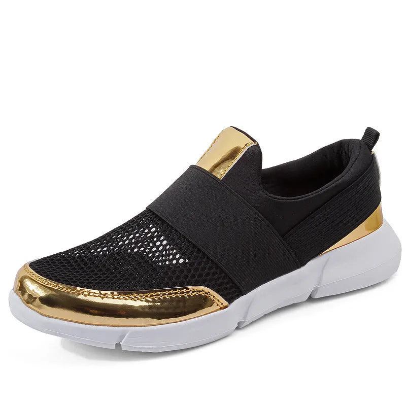 Women's breathable casual sneakers with mesh interior in blue, black, or grey colours