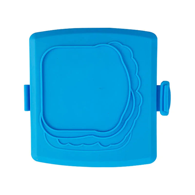 Red silicone baking tray with matching silicone heat-resistant gloves