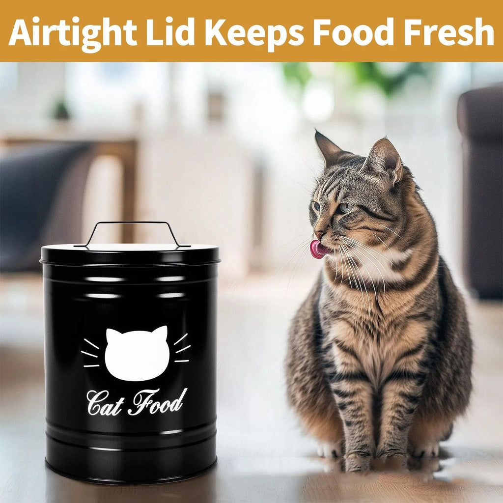 Round iron sheet storage can in black or white with moisture-proof design and 301-500ml capacity for household use