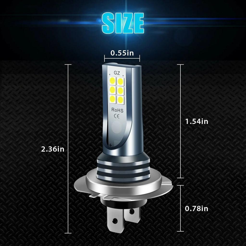 12 SMD LED car fog light bulb with aviation aluminium housing for H7 9005 H11 fittings