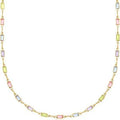 Ladies geometric crystal necklace with adjustable alloy chain and glass coloured glaze pendant