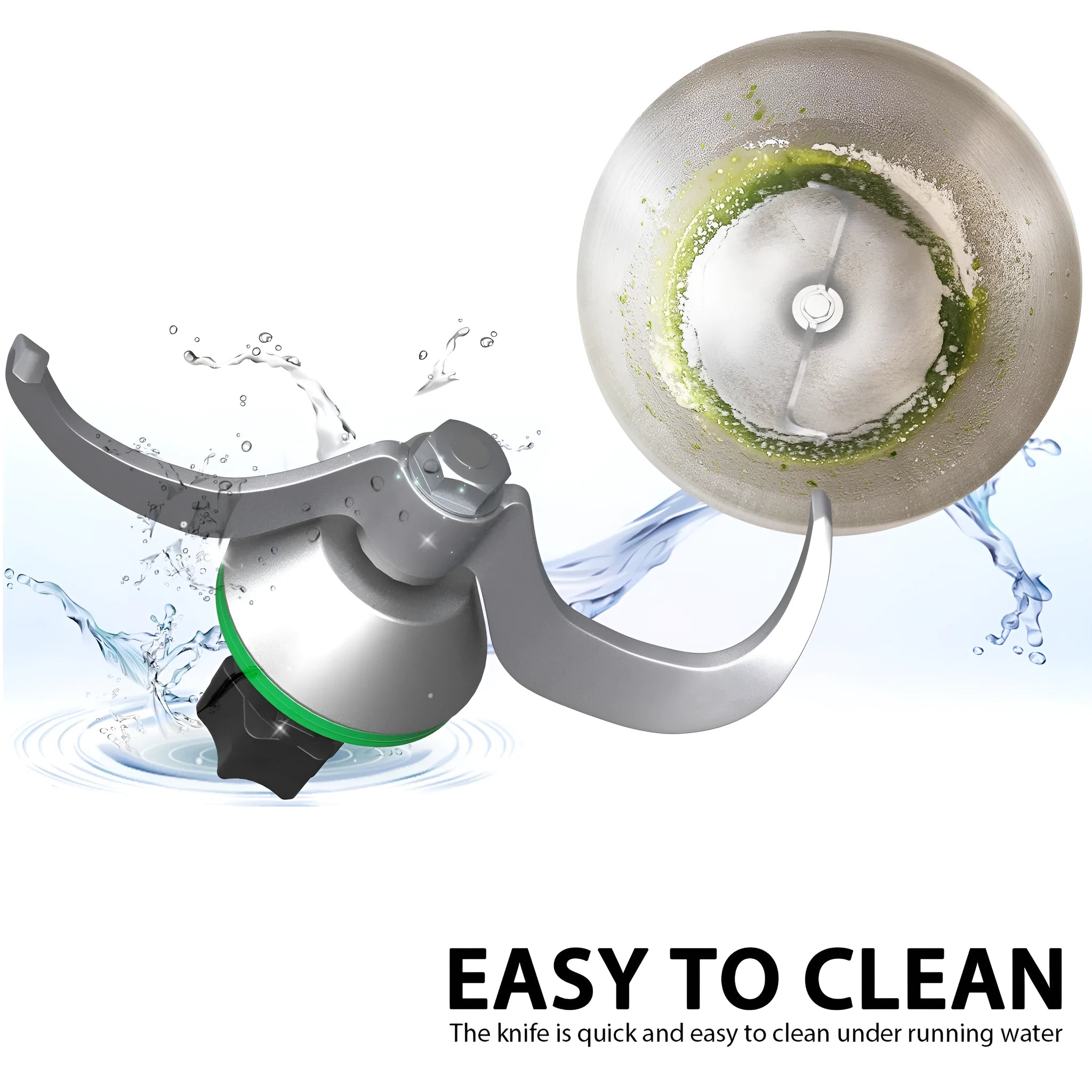 Thermomix stainless steel and ceramic dough knife accessory with tm5to6 adapter