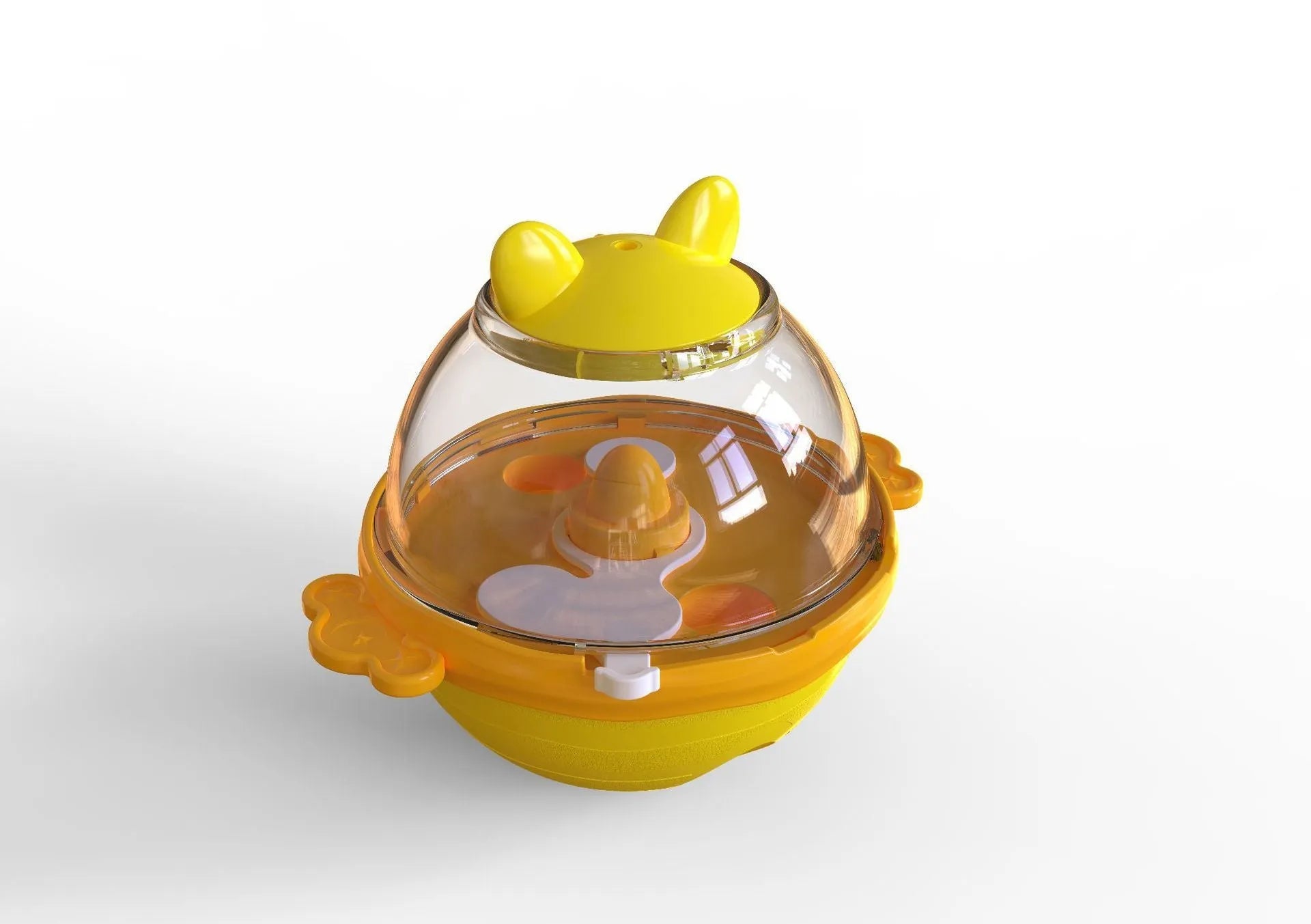 Pet Supplies Tumbler Dog Leakage Food Feeder Toy in yellow TPR material for slow feeding