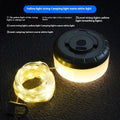 Rechargeable 8-metre 30-LED outdoor tent string light with warm and colourful light modes