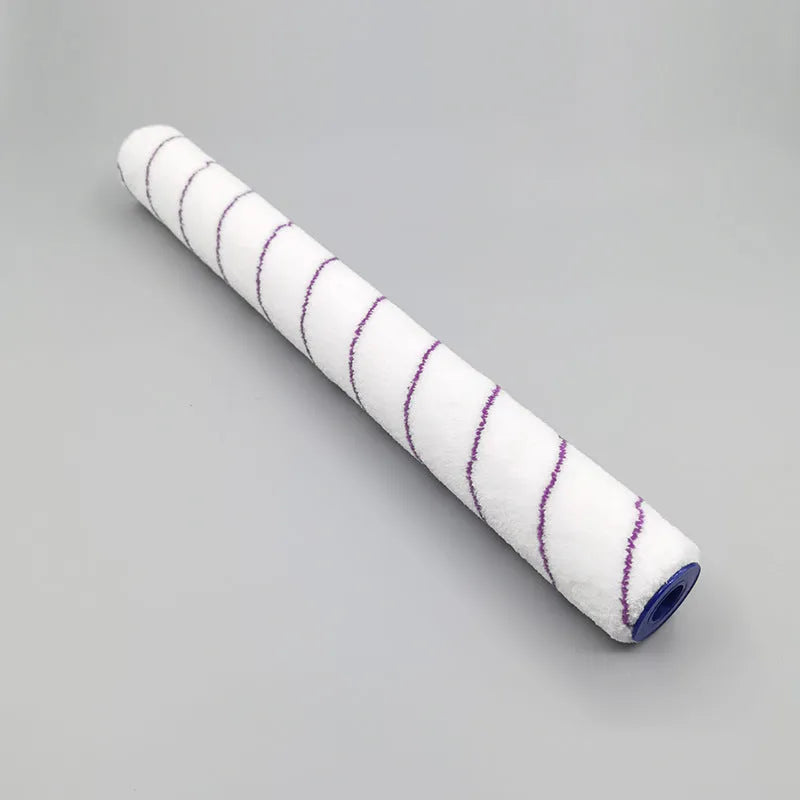 18-inch paint roller with lengthened handle, 71mm diameter engineering plastics barrel, and short hair brush head