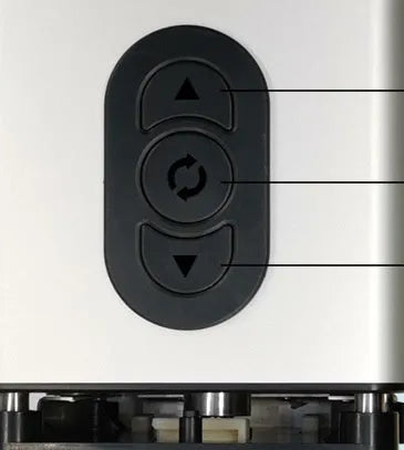 Electric french fry cutter machine black ABS body with stainless steel blades and top control buttons