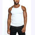 Solid colour sleeveless threaded vest in cotton blend for summer daily wear