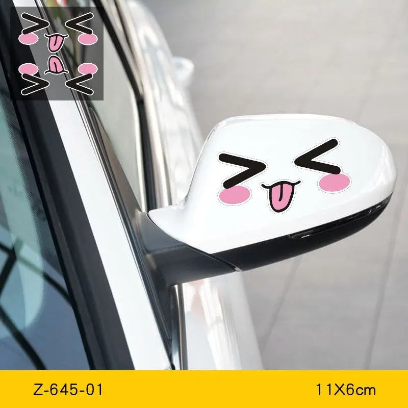 Reflective cartoon car stickers with cute eyes design for vehicle personalisation