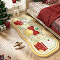 Christmas imitation cashmere carpet decoration with festive patterns in various sizes