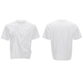 Men's loose fit pleated cotton T-shirt in solid colour with round neck and short sleeves.