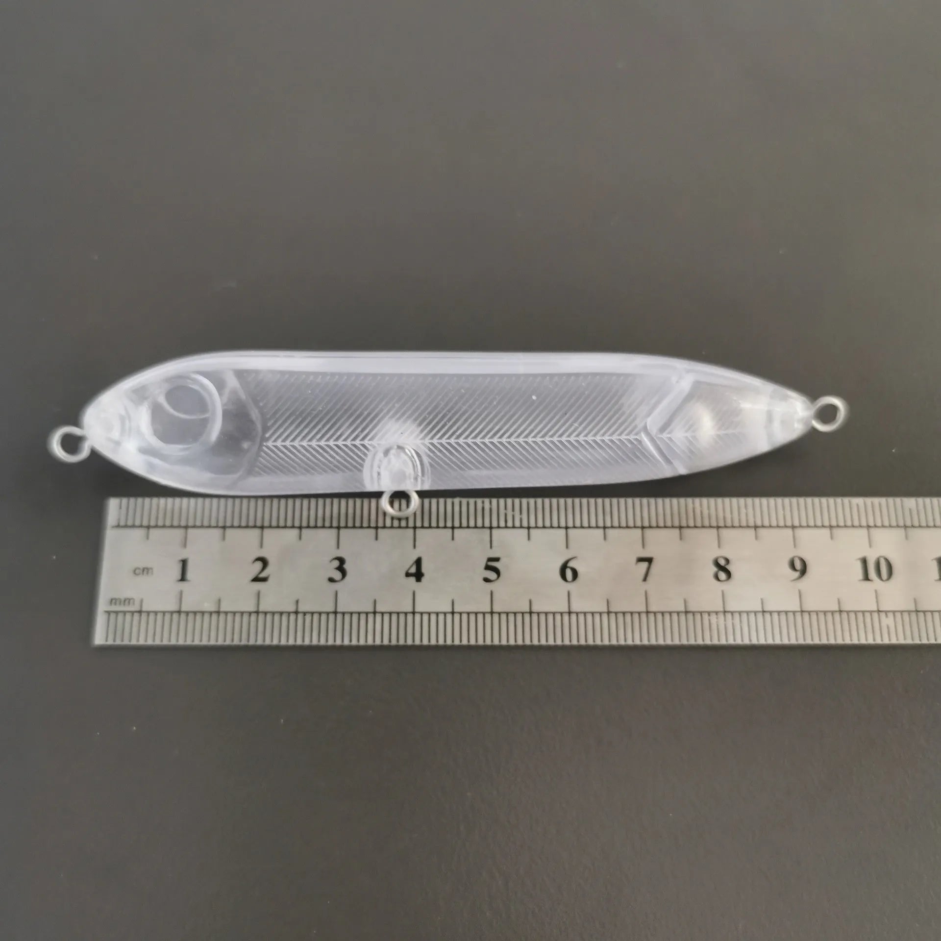 Transparent 9.5cm ABS plastic fishing lure blank body with 7mm eye socket