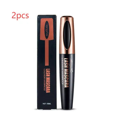 Black waterproof curling mascara with sweat-resistant smudge-proof formula in packaging