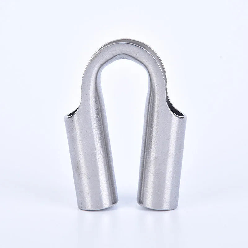 Stainless steel tubular sleeve ring for pipe connections, available in multiple diameters.