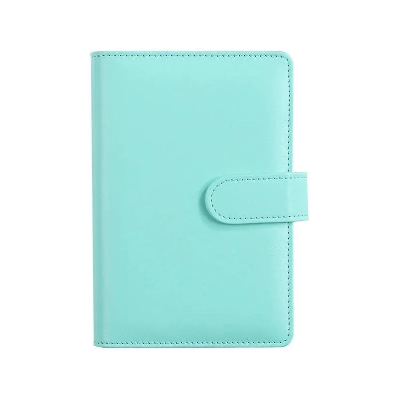 PU leather A5 zipper bag for loose-leaf binders in solid colour options
