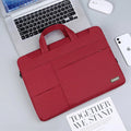 15.6-inch Oxford cloth laptop bag in dark gray with sewing line detail