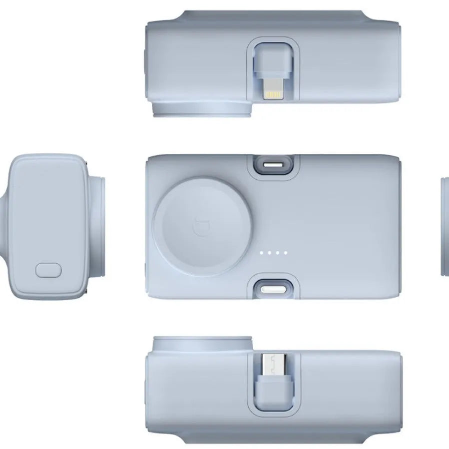 Compact wireless power bank 5000mAh plastic shell portable charger 10.5x5x6cm