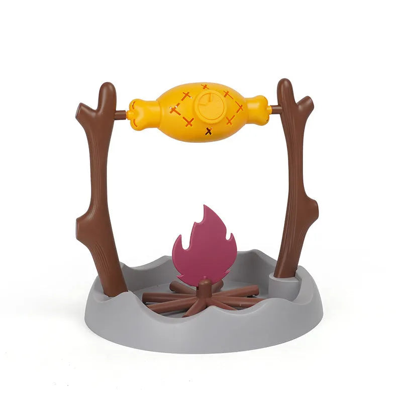 Barbecue-style tumbling cat food feeder toy measuring 30cm with plastic construction