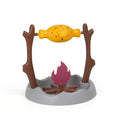Barbecue-style tumbling cat food feeder toy measuring 30cm with plastic construction