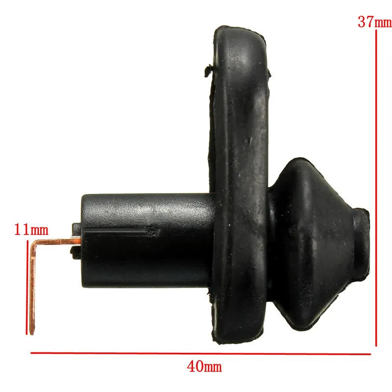 Black universal car interior door light switch with plastic and metal construction for automotive replacement