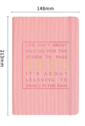Creative trend student diary with imitation leather cover, wireless binding, and Daolin paper pages