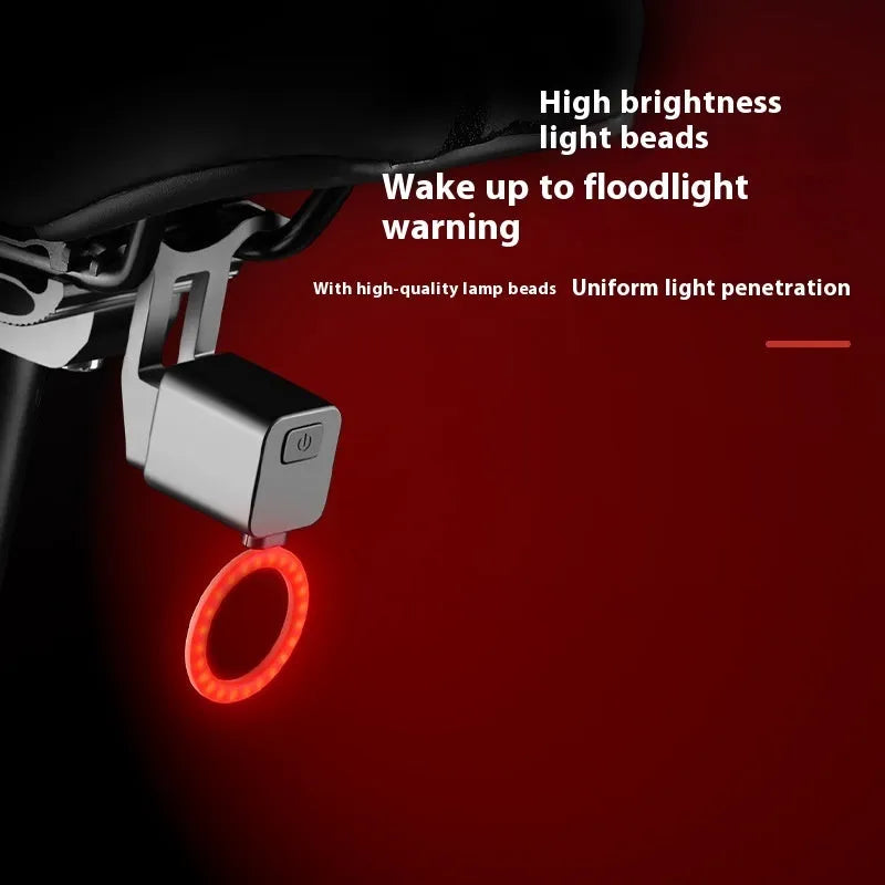 Bicycle running water plug taillight night riding safety indicator lamp attached to seat tube