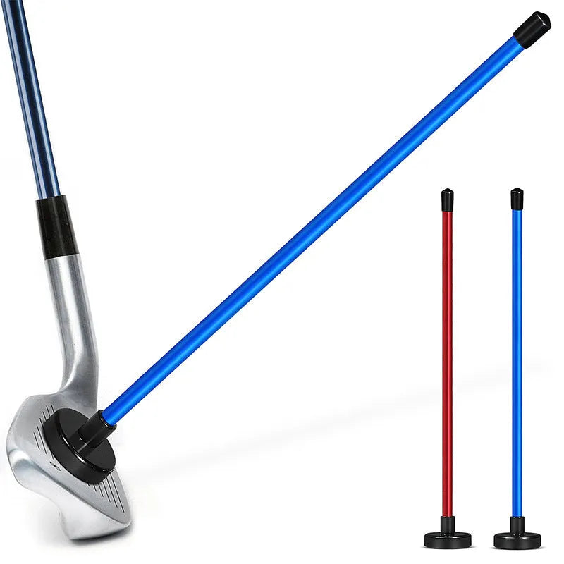 Aluminium alloy magnetic golf swing alignment trainer tool in blue or red colour