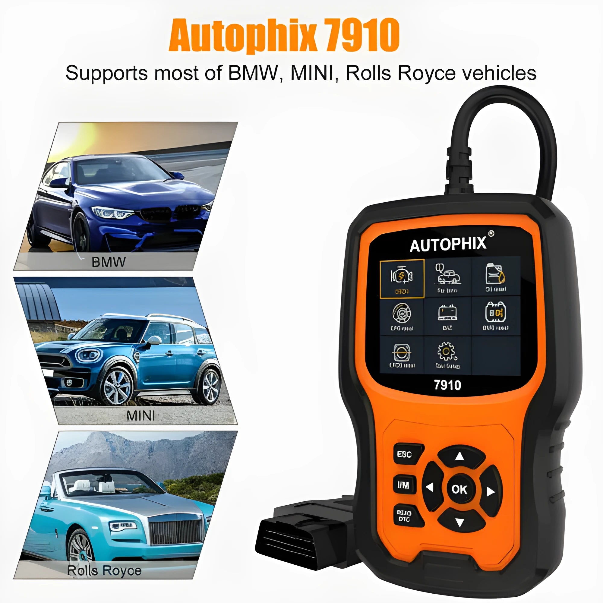 Autophix 7910 BMW and universal OBD2 automotive diagnostic scanner tool