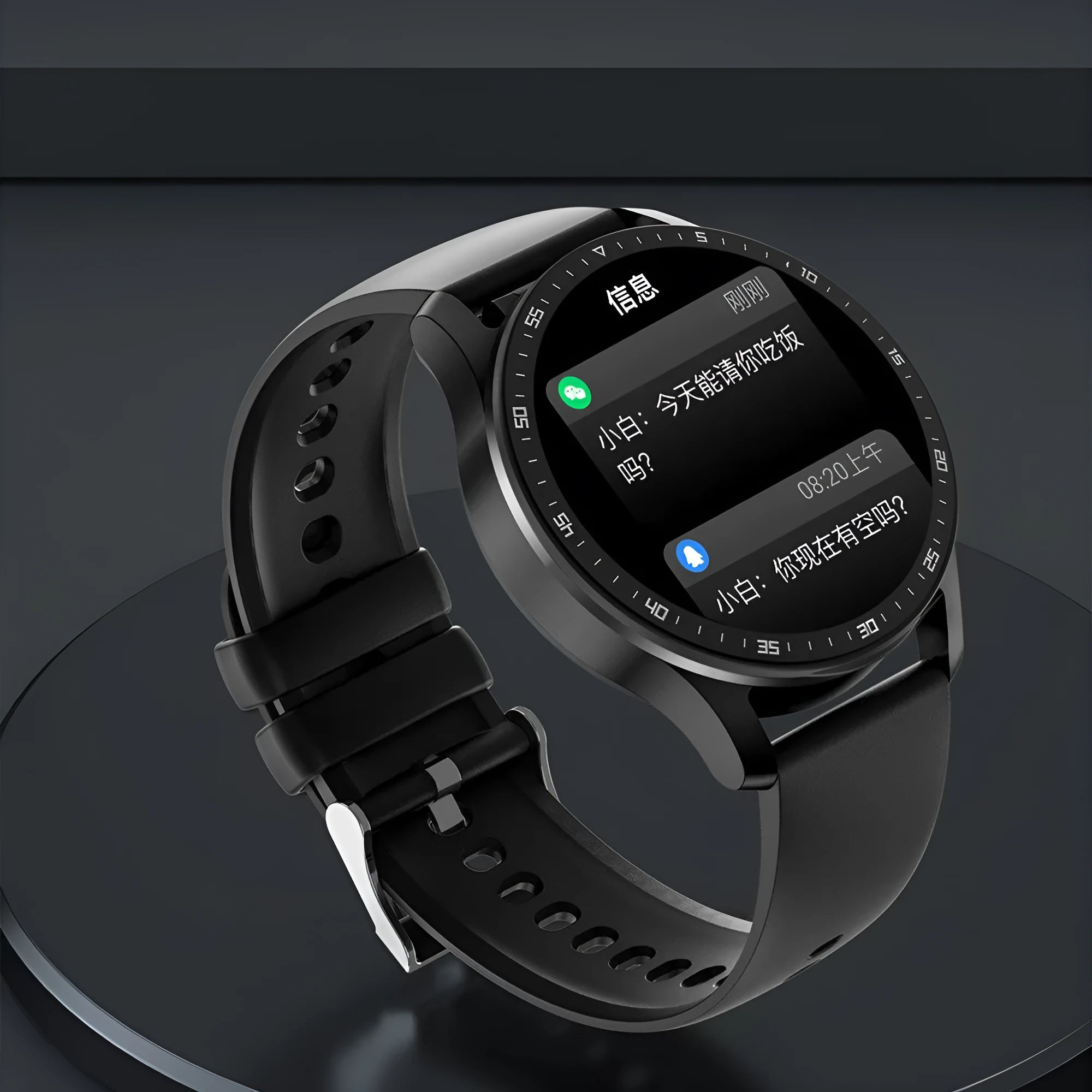 X7 smart watch with TWS earbuds, 1.32 IPS HD screen, IP67 waterproof, black strap, zinc-alloy case