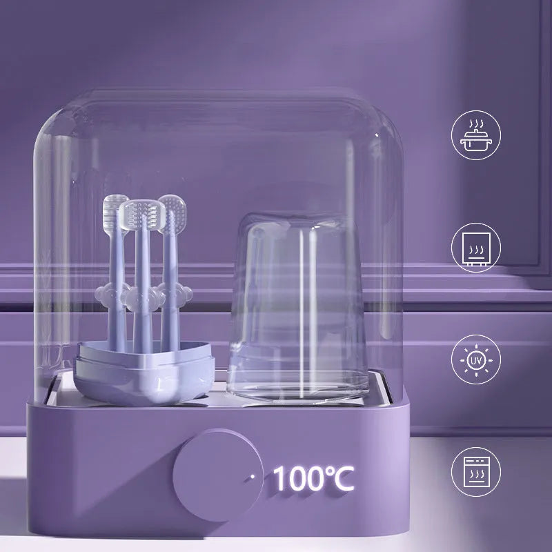 Purple silicone gel pet toothbrush for cleaning dog and cat teeth