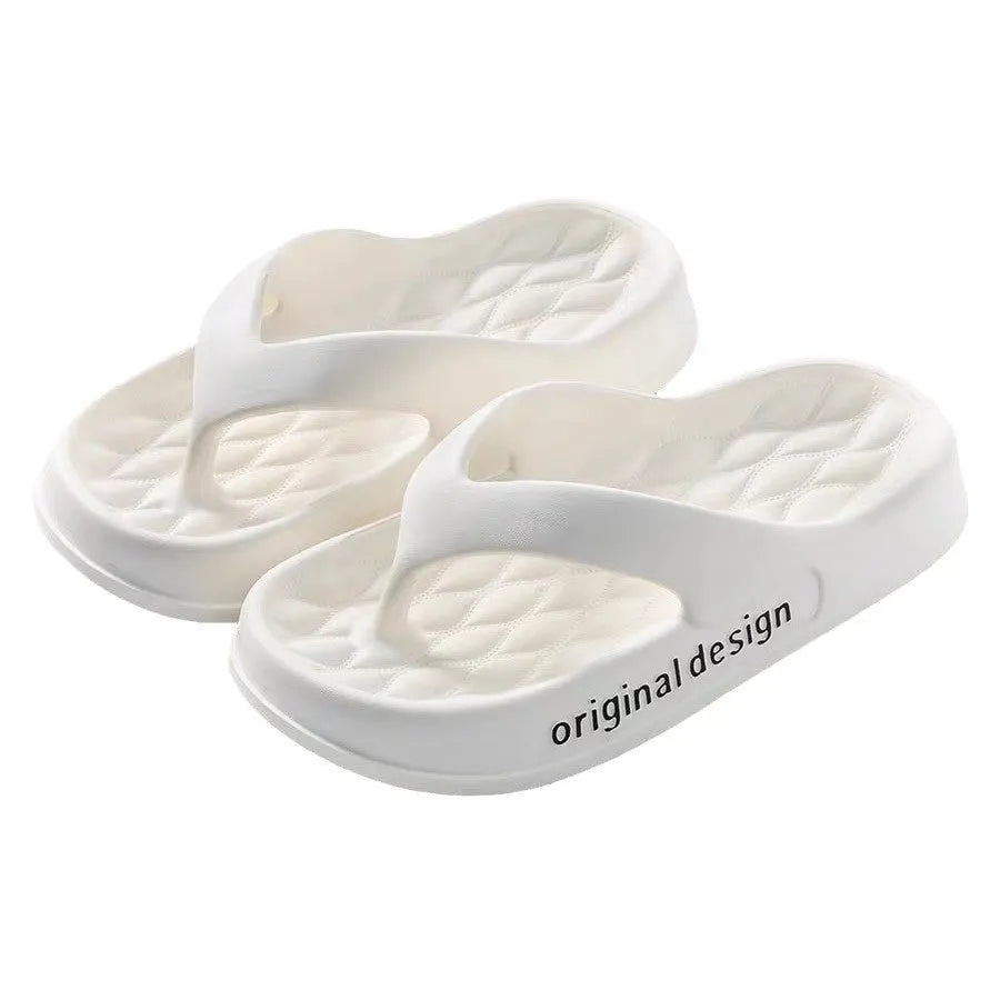 Men's lightweight EVA beach flip flops in various colours on a solid background