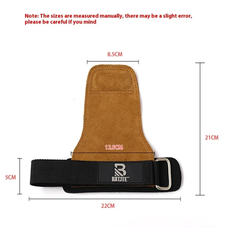 Brown fitness wrist protectors for pull-up bar and horizontal push training