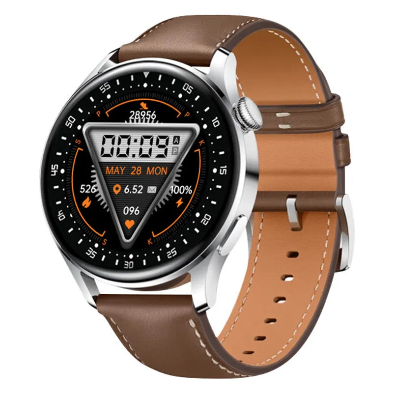 Sports health monitoring smart watch with 1.32-inch screen and silicone wristband