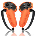 VR silicone handle protective sleeve for Meta Quest 3 in black colour showing anti-skid grip design
