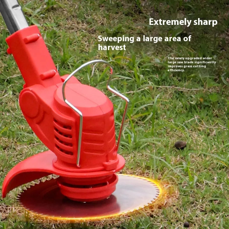 Portable weeding machine 1300 mm length 1000W 3000 RPM garden tool in black bare metal finish