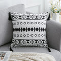 Bohemian national throw pillow pillowcase in light gray, 30x50cm, polyester fibre, for living room decor