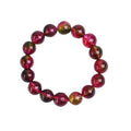 Watermelon crystal bracelet showing pastoral design on female wrist