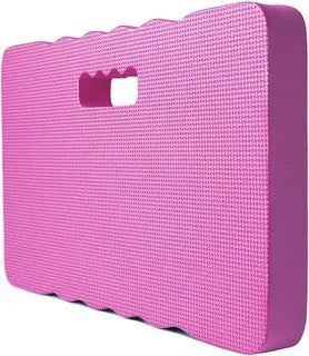Blue Eva foam garden kneeler pad on grass, measuring 45cm long, for knee protection.