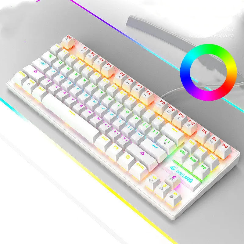 Gaming mechanical keyboard with ABS casing and mechanical axis switches in black colour
