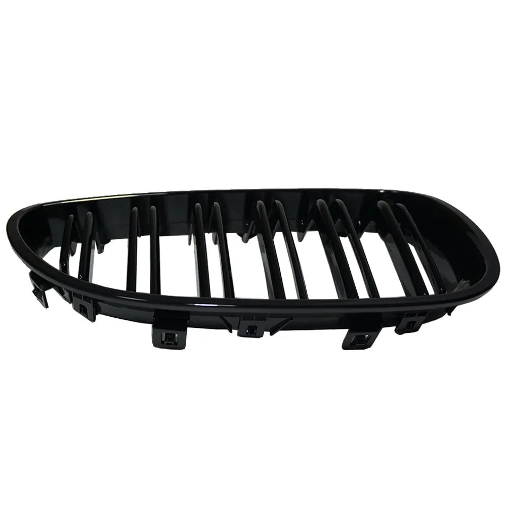 Two-piece carbon fibre finish ABS grille set for BMW 5-Series E60 E66 front bumper 2004-2009