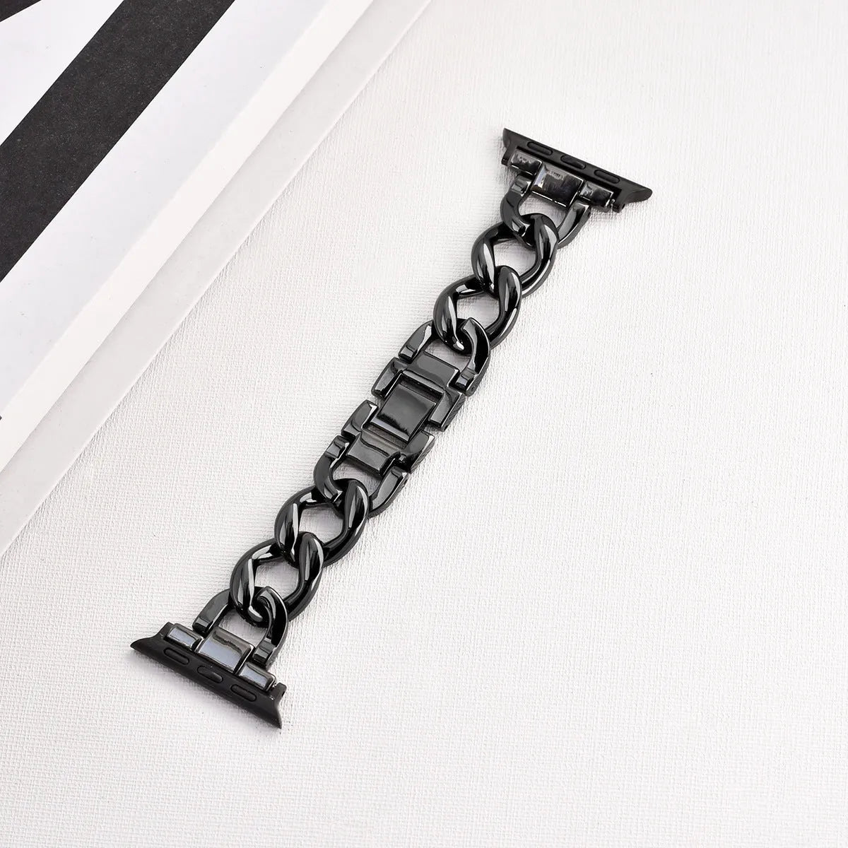 Denim chain metal replacement strap for Apple Watch in multiple colour options