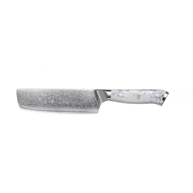 Damascus pattern combined chef's knife with VG10 steel blade, 21cm blade length